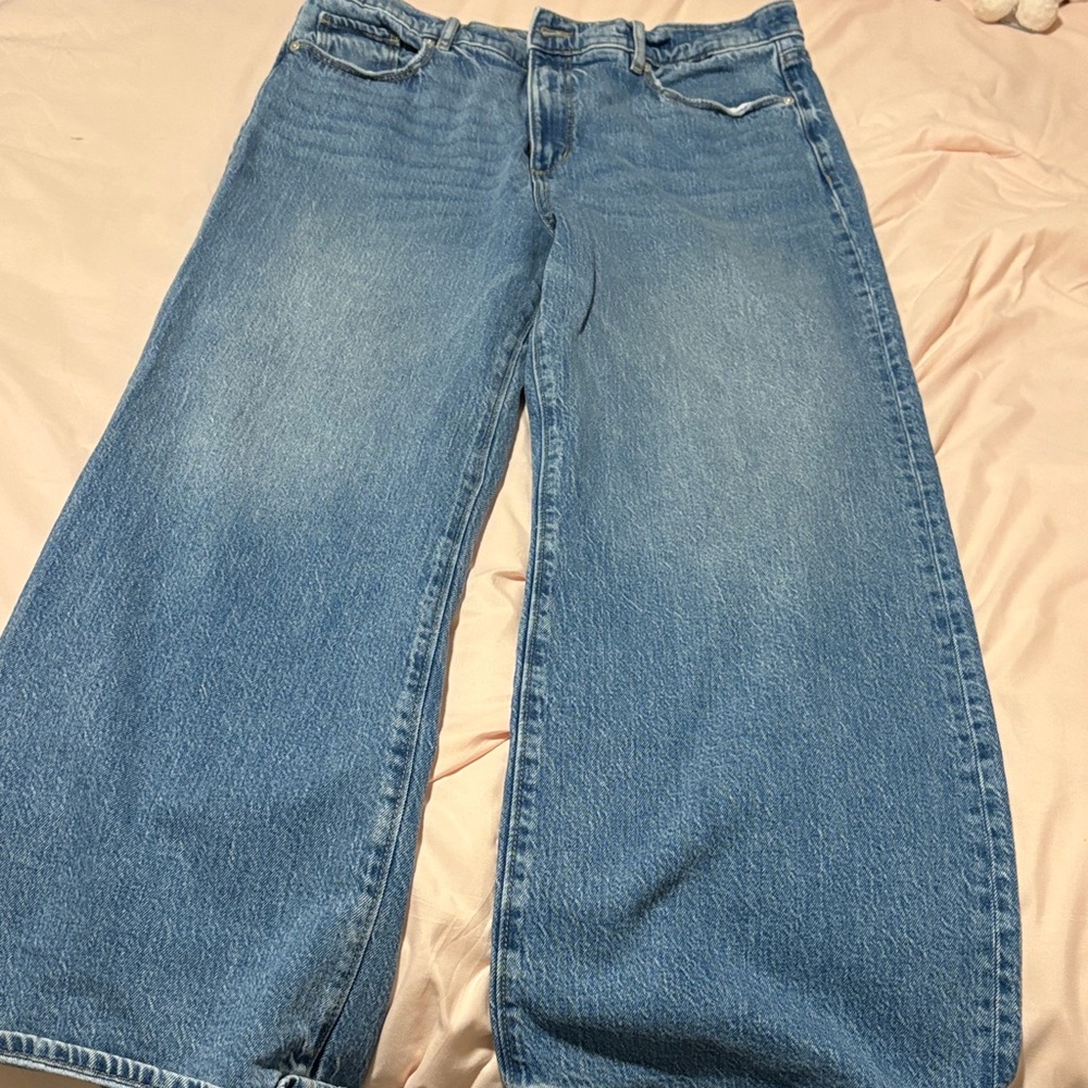 LOFT Wide-Leg Jeans in Light Blue Denim